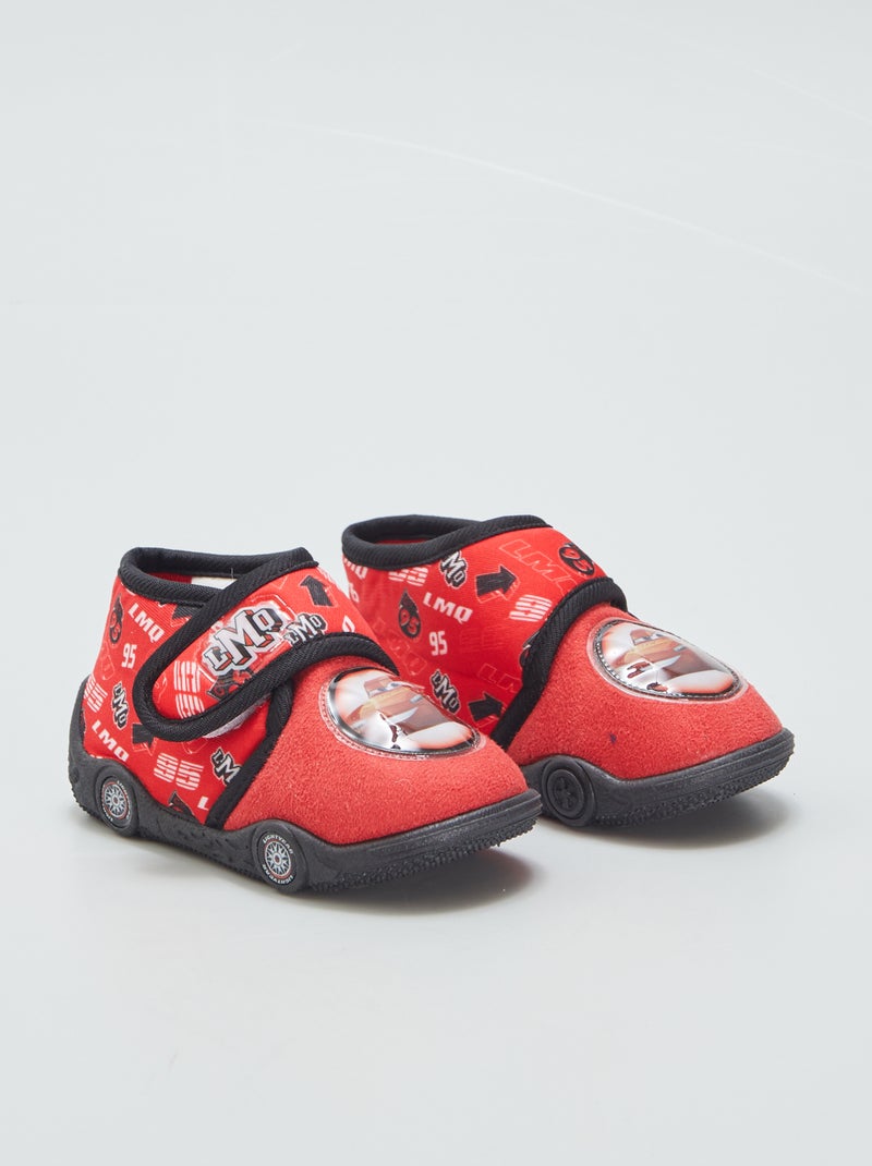 Pantufas com tira de velcro 'Carros' VERMELHO - Kiabi