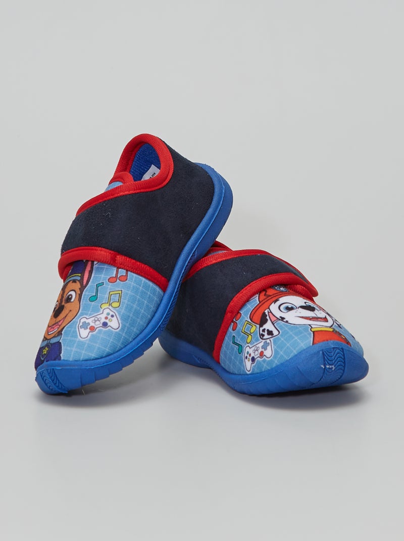 Pantufas com tira de velcro 'Patrulha Pata' Azul Naval - Kiabi