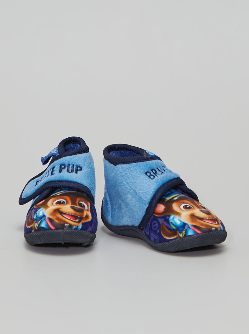 Pantufas com tira de velcro 'Patrulha Pata' Azul - Kiabi