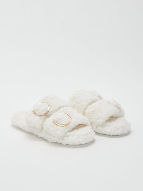 Pantufas com tira dupla forradas - Kiabi