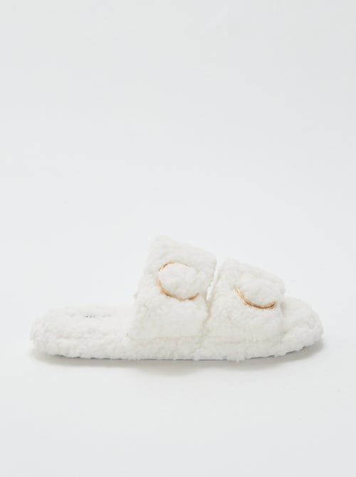 Pantufas com tira dupla forradas - Kiabi