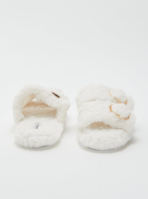 Pantufas com tira dupla forradas - Kiabi