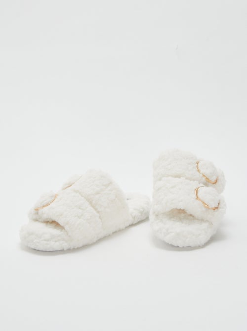 Pantufas com tira dupla forradas - Kiabi