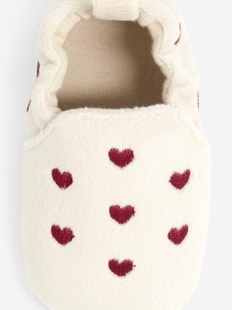 Pantufas 'coração' Bege - Kiabi