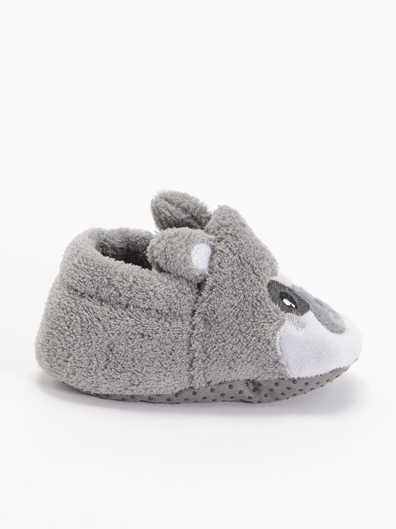 Pantufas de animais quentinhas Cinza - Kiabi