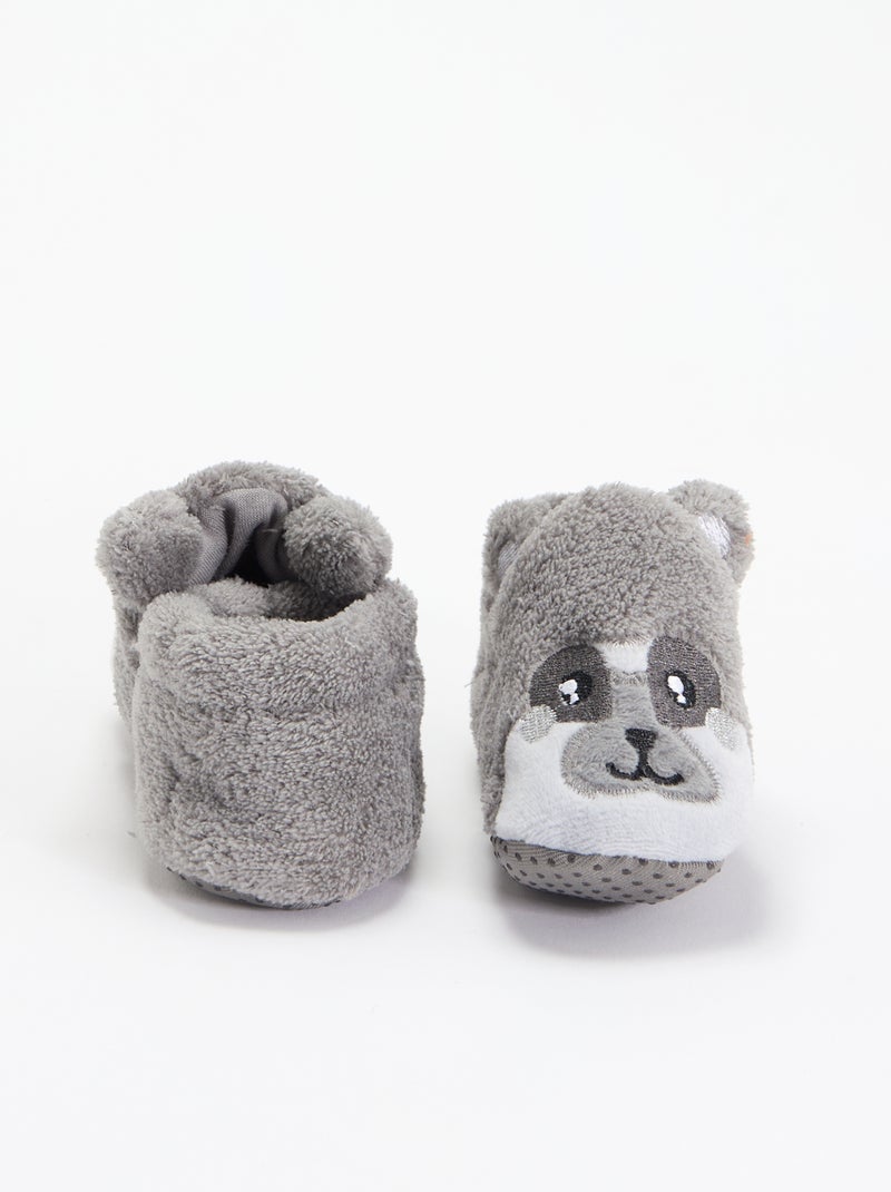 Pantufas de animais quentinhas Cinza - Kiabi
