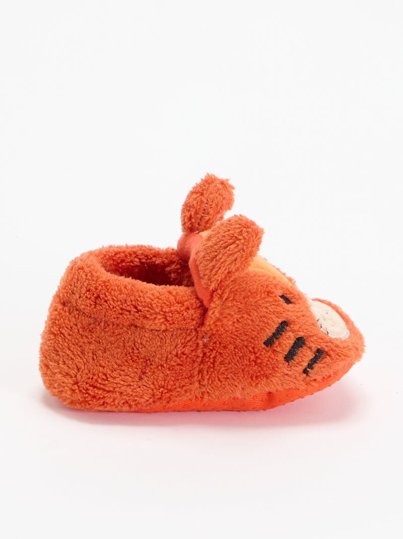 Pantufas de animais quentinhas Laranja - Kiabi