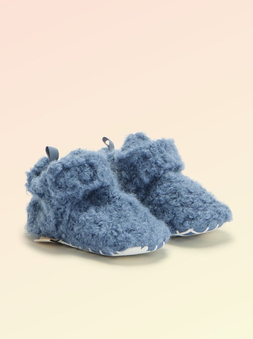 Pantufas de cano alto com efeito carneiro - 'Kitchoun' - Kiabi Pantufas de cano alto com efeito carneiro - 'Kitchoun' - Kiabi