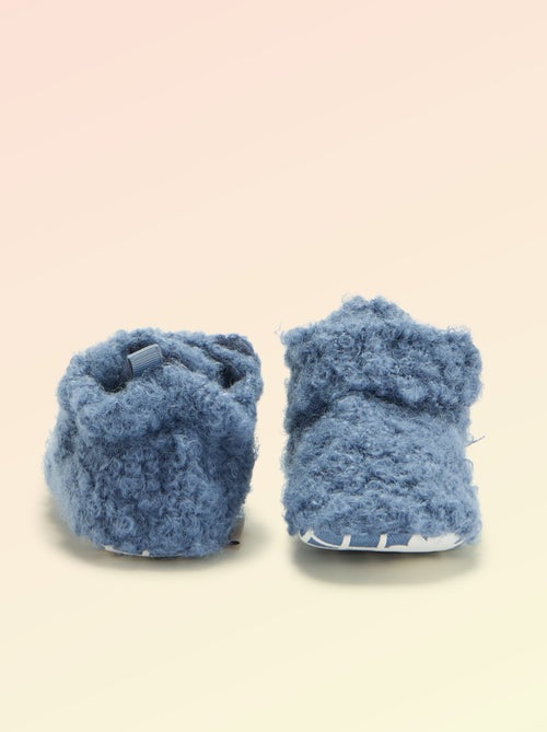 Pantufas de cano alto com efeito carneiro - 'Kitchoun' - Kiabi Pantufas de cano alto com efeito carneiro - 'Kitchoun' - Kiabi
