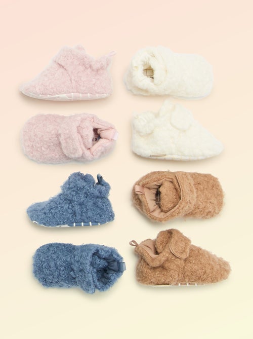 Pantufas de cano alto com efeito carneiro - 'Kitchoun' - Kiabi Pantufas de cano alto com efeito carneiro - 'Kitchoun' - Kiabi