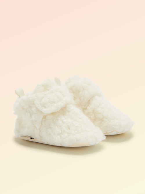 Pantufas de cano alto com efeito carneiro - 'Kitchoun' - Kiabi Pantufas de cano alto com efeito carneiro - 'Kitchoun' - Kiabi