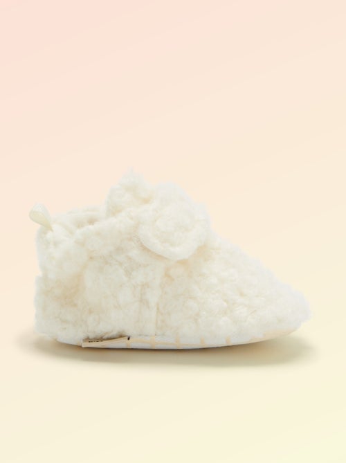 Pantufas de cano alto com efeito carneiro - 'Kitchoun' - Kiabi Pantufas de cano alto com efeito carneiro - 'Kitchoun' - Kiabi