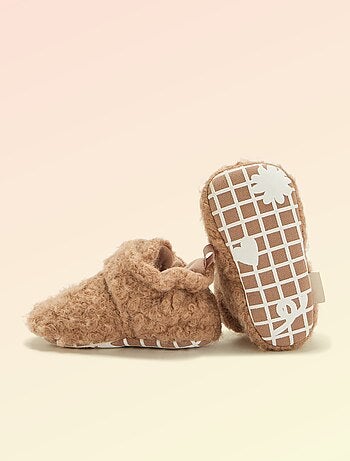 Kitchoun - Pantufas de cano alto com efeito carneiro