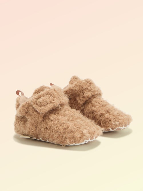 Pantufas de cano alto com efeito carneiro - 'Kitchoun' - Kiabi Pantufas de cano alto com efeito carneiro - 'Kitchoun' - Kiabi