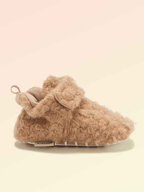 Pantufas de cano alto com efeito carneiro - 'Kitchoun' - Kiabi Pantufas de cano alto com efeito carneiro - 'Kitchoun' - Kiabi