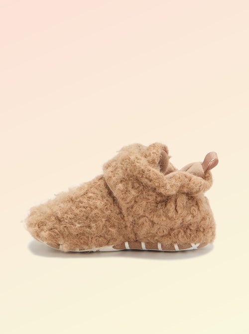 Pantufas de cano alto com efeito carneiro - 'Kitchoun' - Kiabi Pantufas de cano alto com efeito carneiro - 'Kitchoun' - Kiabi