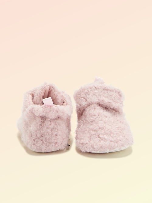 Pantufas de cano alto com efeito carneiro - 'Kitchoun' - Kiabi Pantufas de cano alto com efeito carneiro - 'Kitchoun' - Kiabi