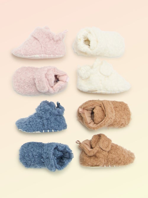 Pantufas de cano alto com efeito carneiro - 'Kitchoun' - Kiabi Pantufas de cano alto com efeito carneiro - 'Kitchoun' - Kiabi