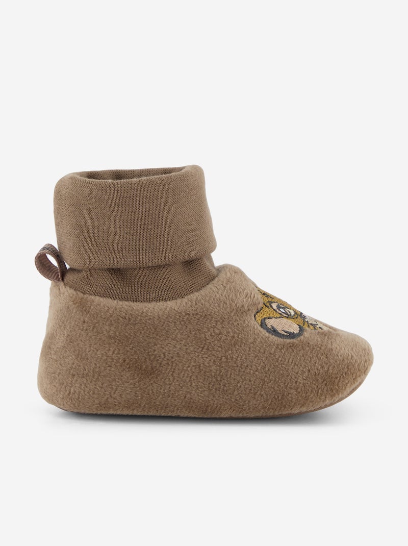 Pantufas de cano alto 'Simba' Castanho - Kiabi