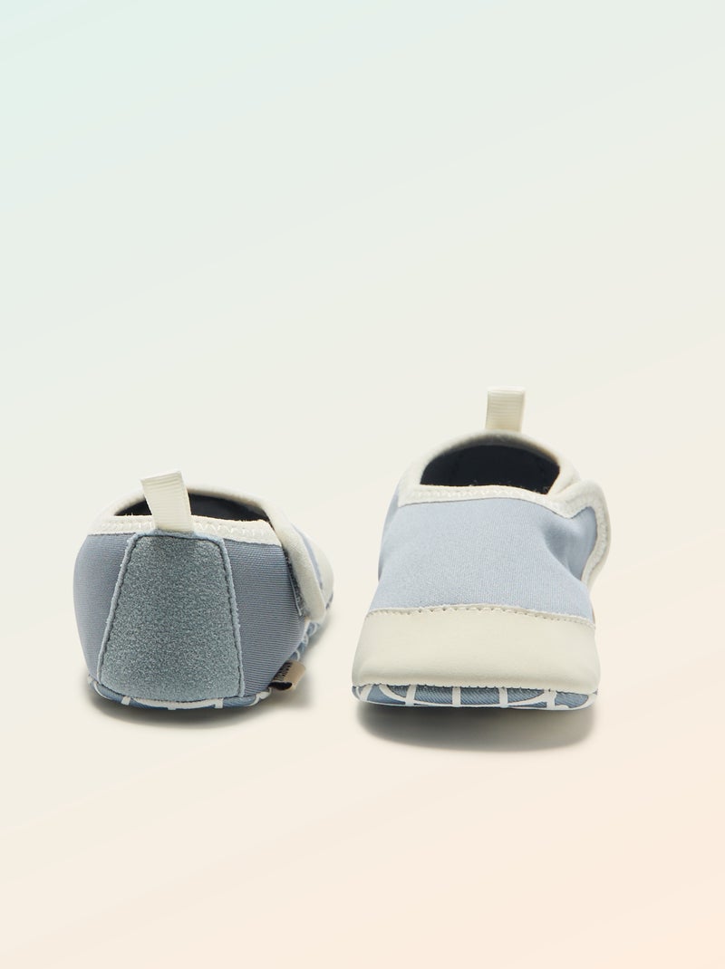 Pantufas de motricidade 2 'para gatinhar' - Kitchoun Azul - Kiabi