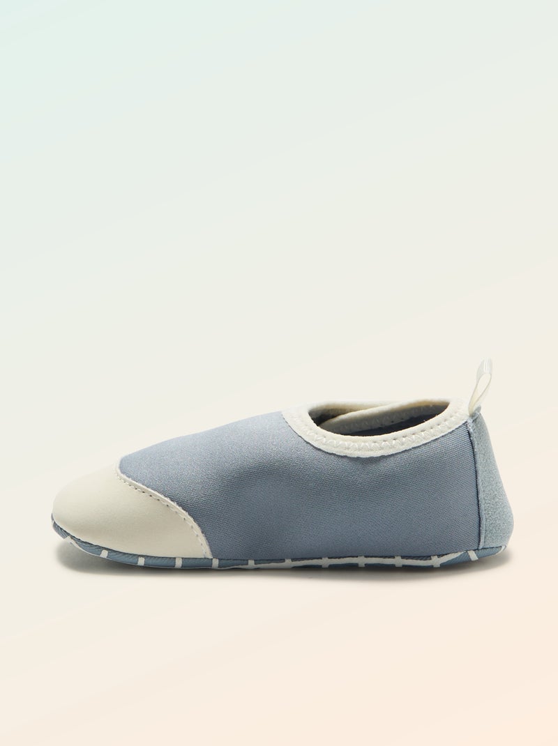 Pantufas de motricidade 2 'para gatinhar' - Kitchoun Azul - Kiabi