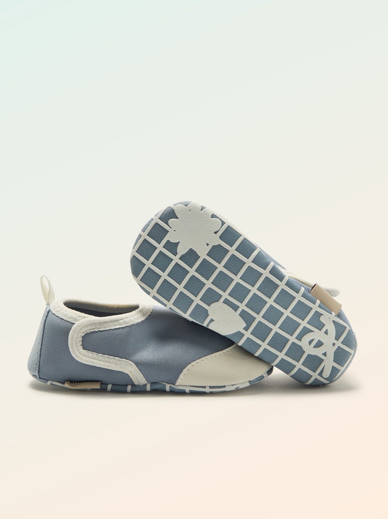 Pantufas de motricidade 2 'para gatinhar' - Kitchoun Azul - Kiabi