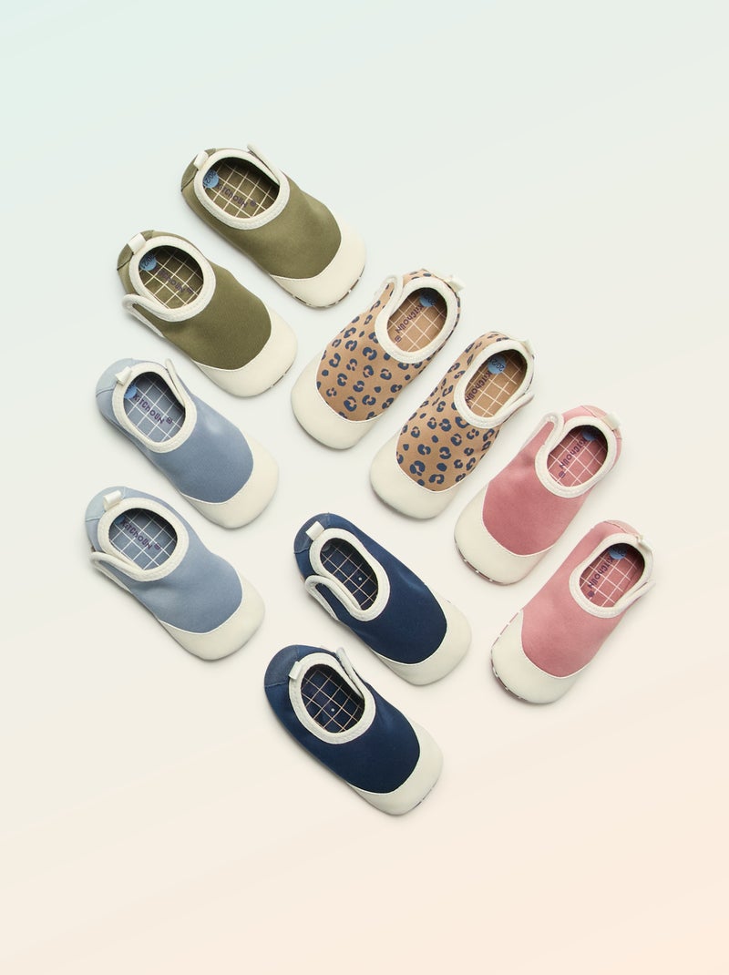 Pantufas de motricidade 2 'para gatinhar' - Kitchoun Azul - Kiabi