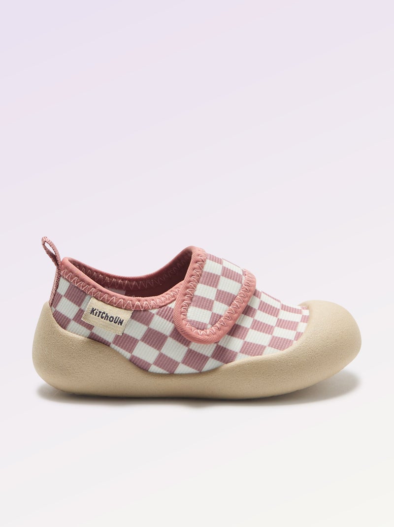Pantufas de motricidade 3 para os primeiros passos - Kitchoun Rosa - Kiabi