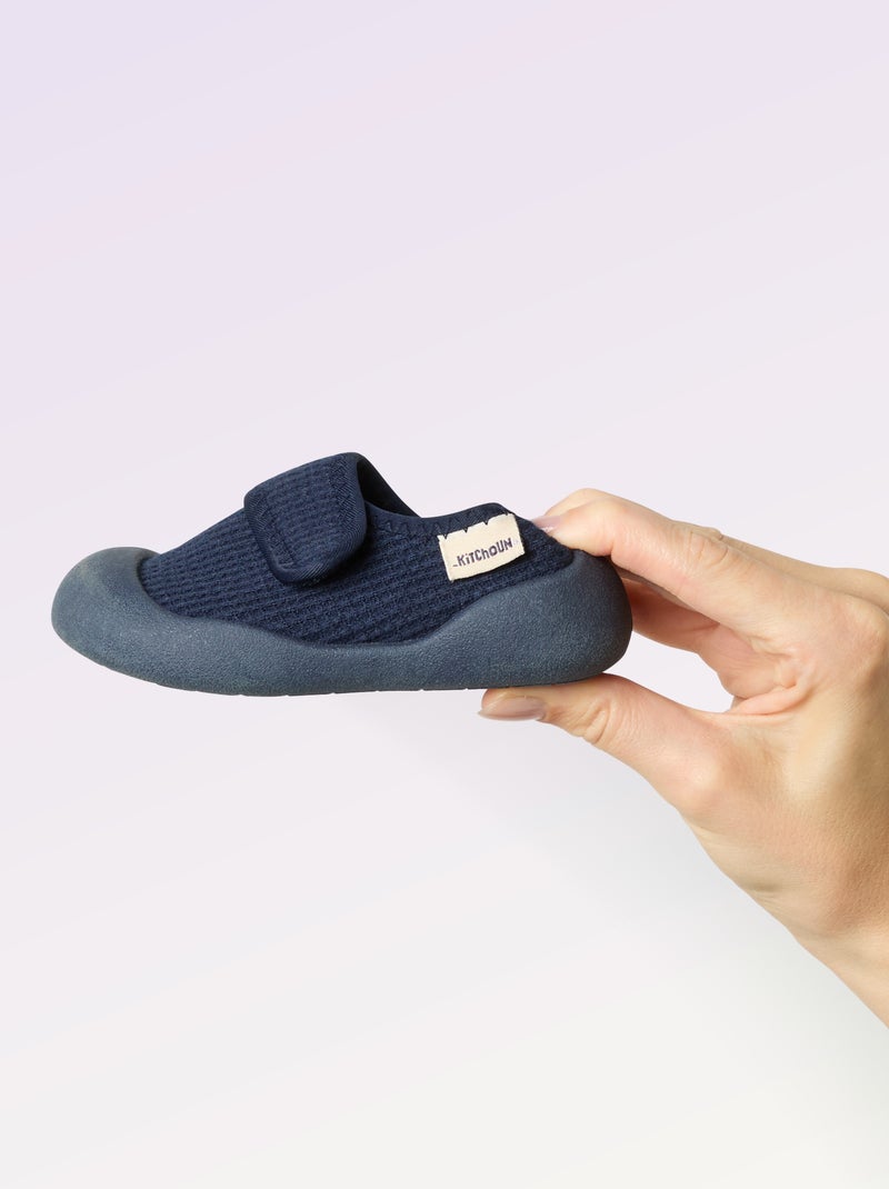 Pantufas de motricidade 3 'primeiros passos' - Kitchoun Azul - Kiabi