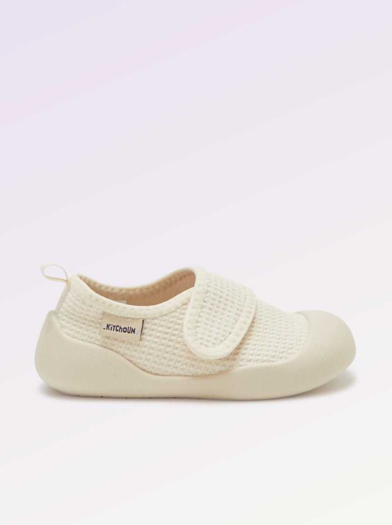 Pantufas de motricidade 3 'primeiros passos' - Kitchoun Bege - Kiabi