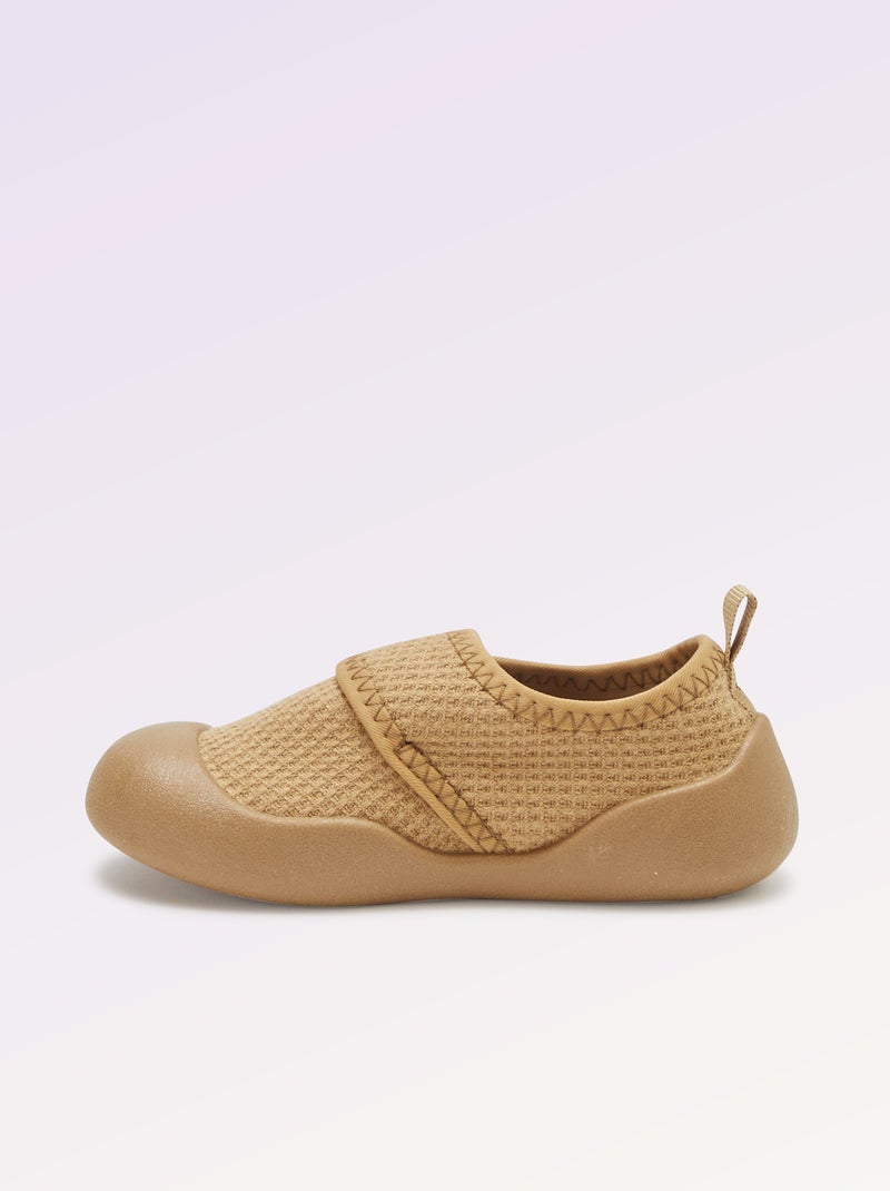 Pantufas de motricidade 3 'primeiros passos' - Kitchoun Castanho - Kiabi