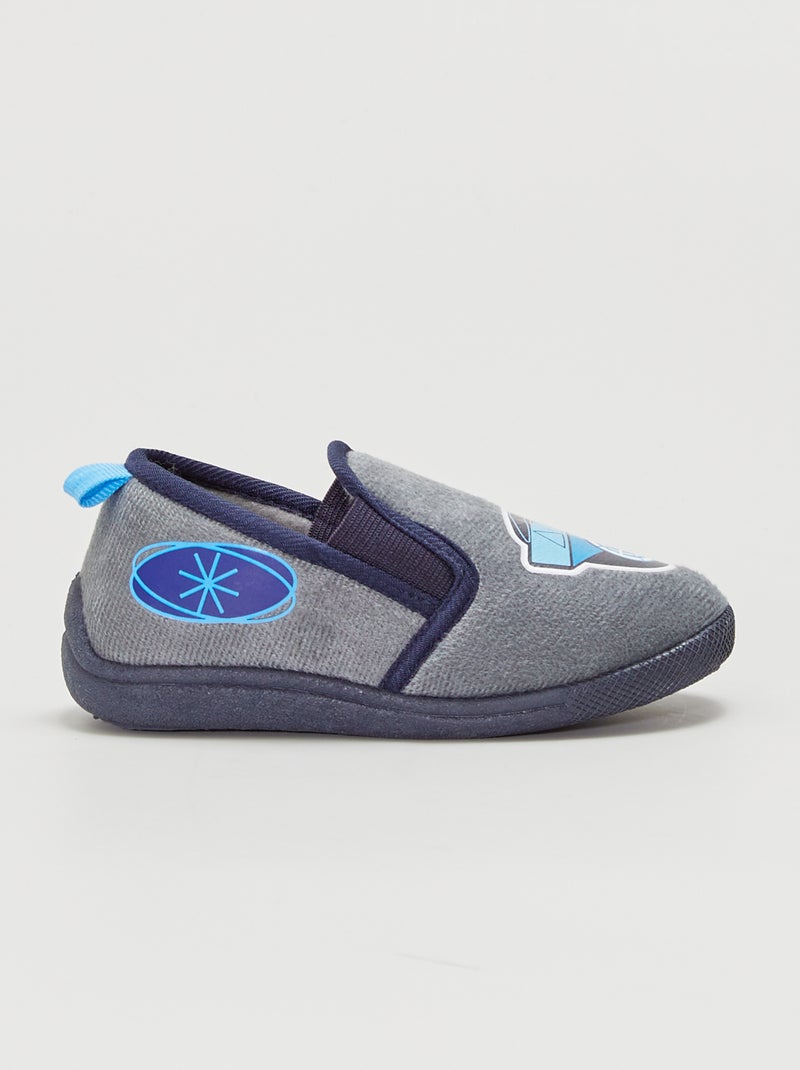 Pantufas de veludo fechadas Cinza - Kiabi
