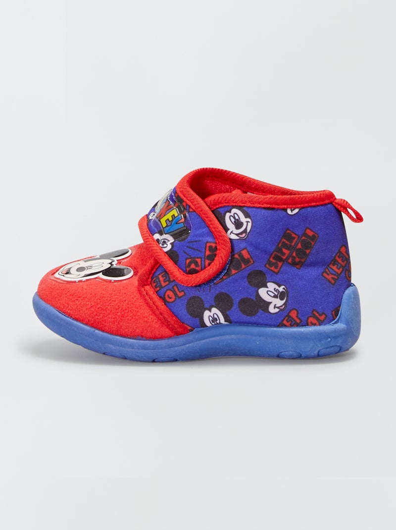 Pantufas de veludo 'Mickey' Vermelho - Kiabi