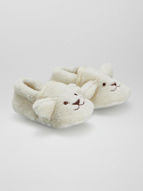 Pantufas de veludo 'rato' - Kiabi