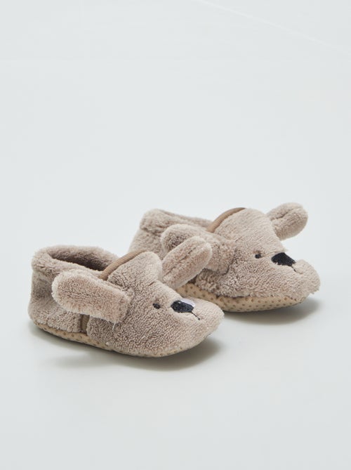 Pantufas de veludo 'rato' - Kiabi