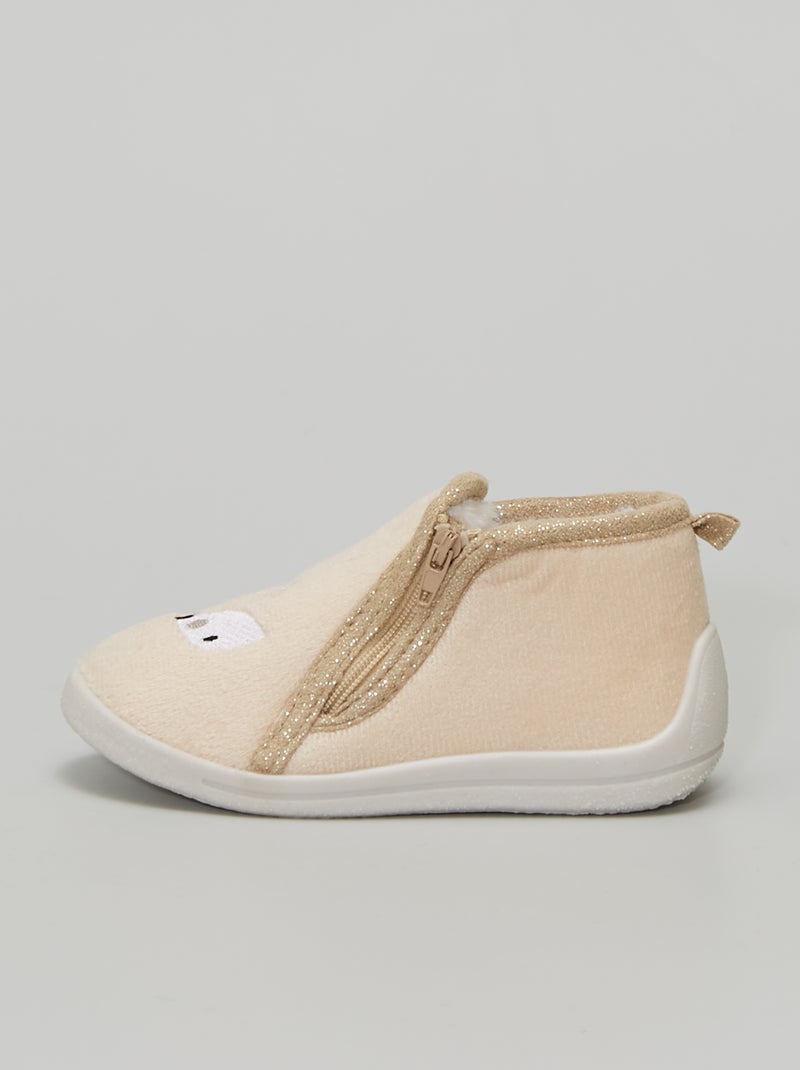 Pantufas de veludo Toupeira - Kiabi