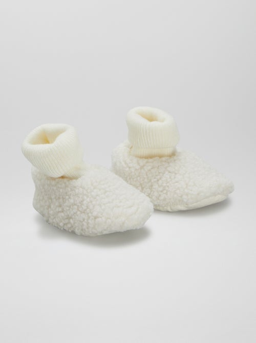 Pantufas efeito lã de carneiro - Kiabi