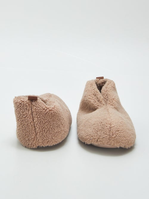Pantufas efeito lã de carneiro - Kiabi
