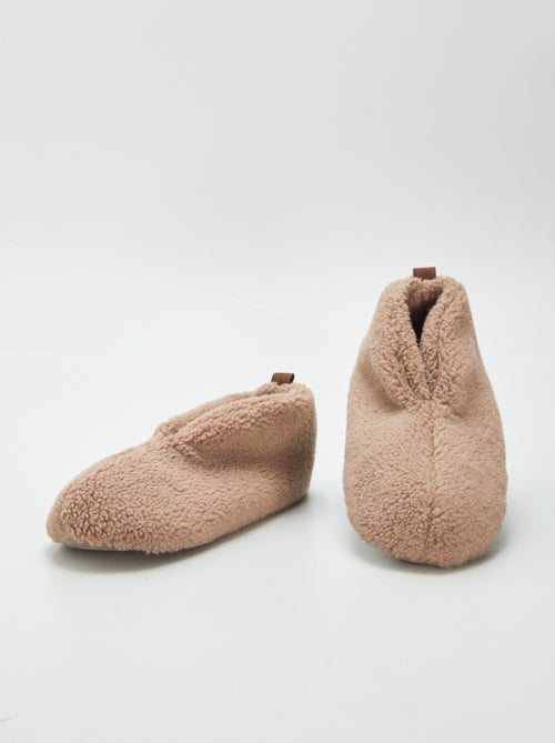 Pantufas efeito lã de carneiro - Kiabi