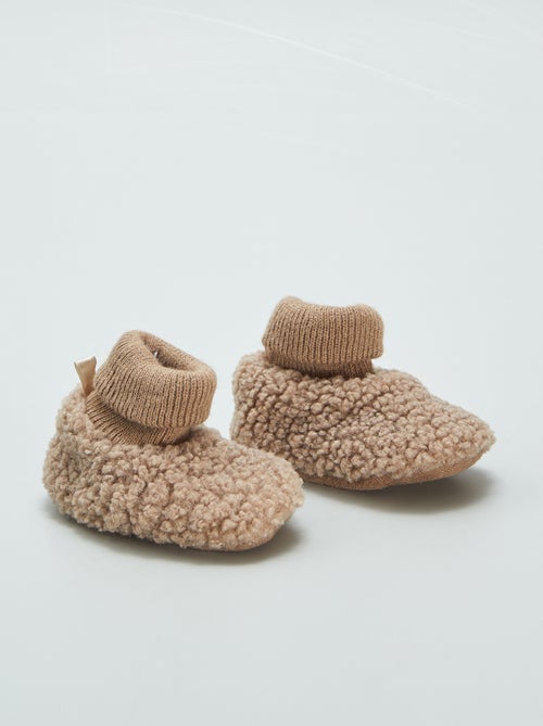 Pantufas efeito lã de carneiro - Kiabi