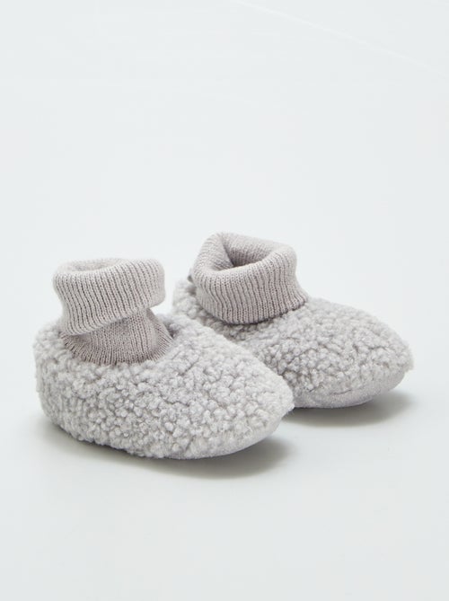Pantufas efeito lã de carneiro - Kiabi