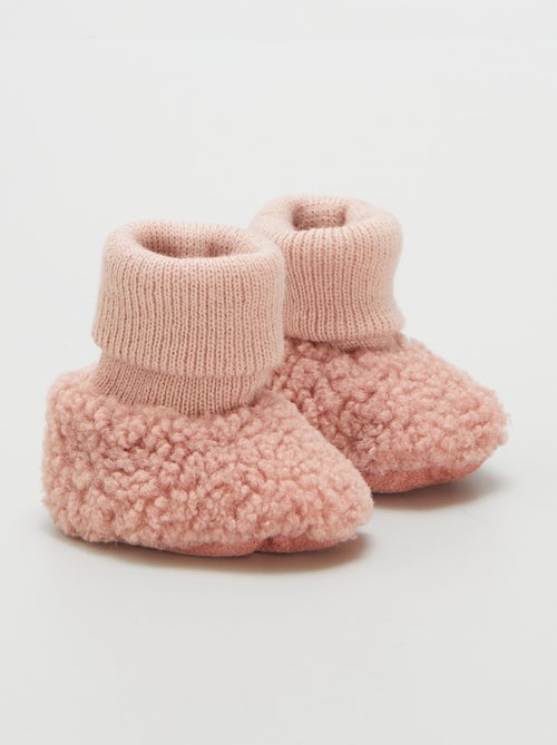 Pantufas efeito lã de carneiro - Kiabi