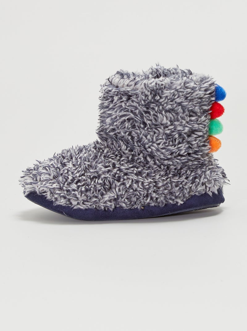 Pantufas em forma de bota Azul - Kiabi
