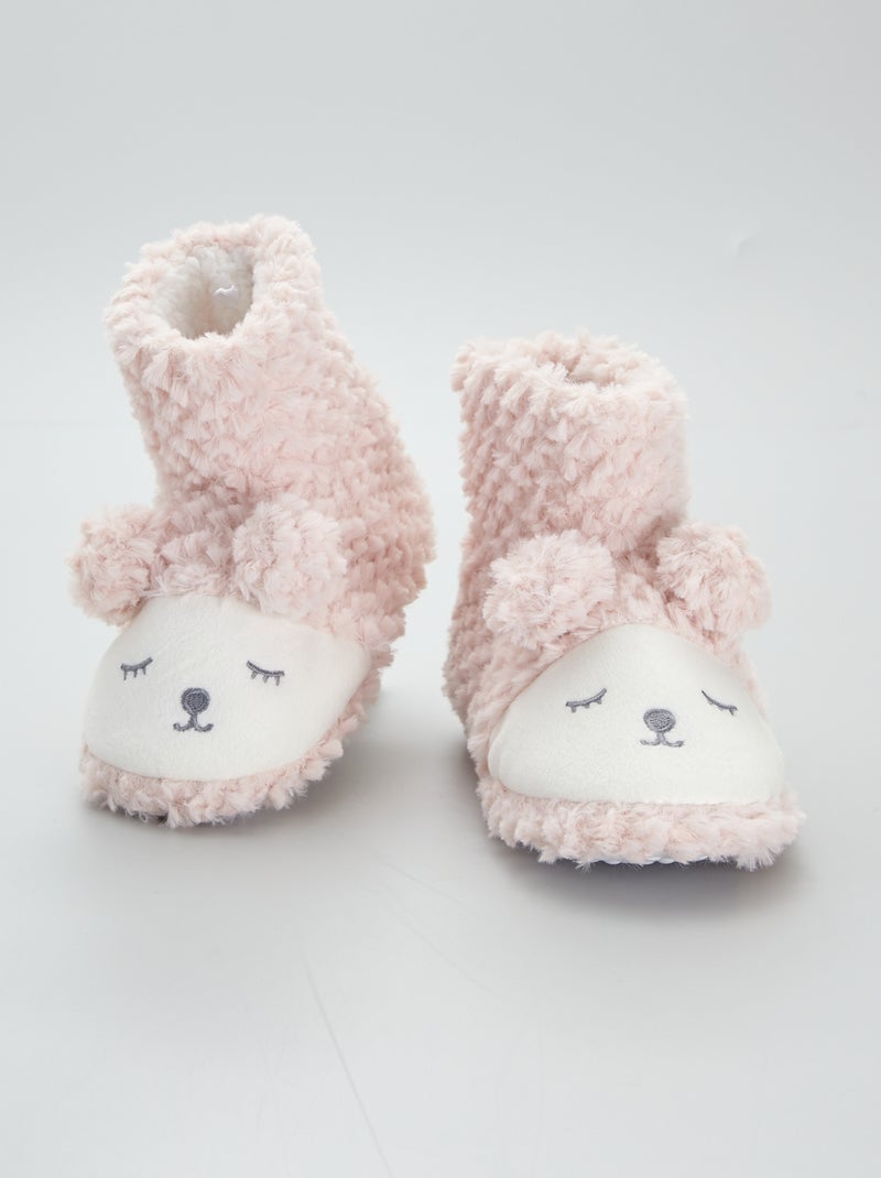 Pantufas em forma de bota 'ovelhas' Rosa - Kiabi