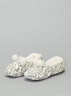 Pantufas em imitação de pelo - Kiabi