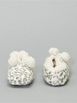 Pantufas em imitação de pelo - Kiabi