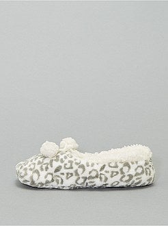 Pantufas em imitação de pelo - Kiabi