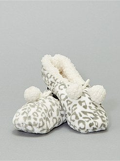 Pantufas em imitação de pelo - Kiabi
