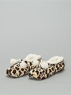 Pantufas em imitação de pelo - Kiabi