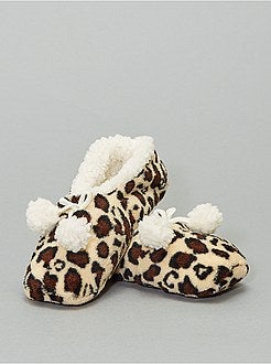 Pantufas em imitação de pelo - Kiabi